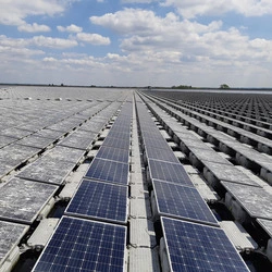 Before and after cleaning solar panels